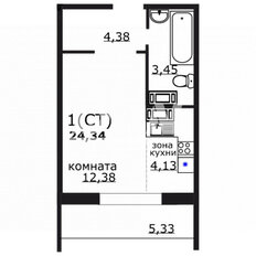 Квартира 36,2 м², 1-комнатная - изображение 2