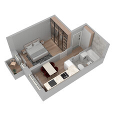 Квартира 43,7 м², 1-комнатная - изображение 3