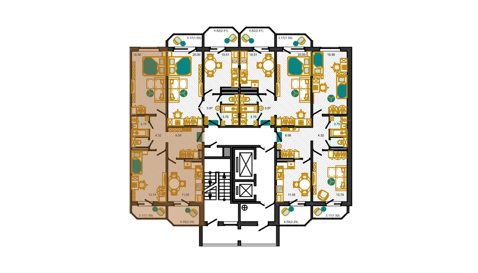 68 м², 2-комнатная квартира 9 200 000 ₽ - изображение 59