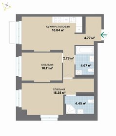 Квартира 59 м², 2-комнатная - изображение 2