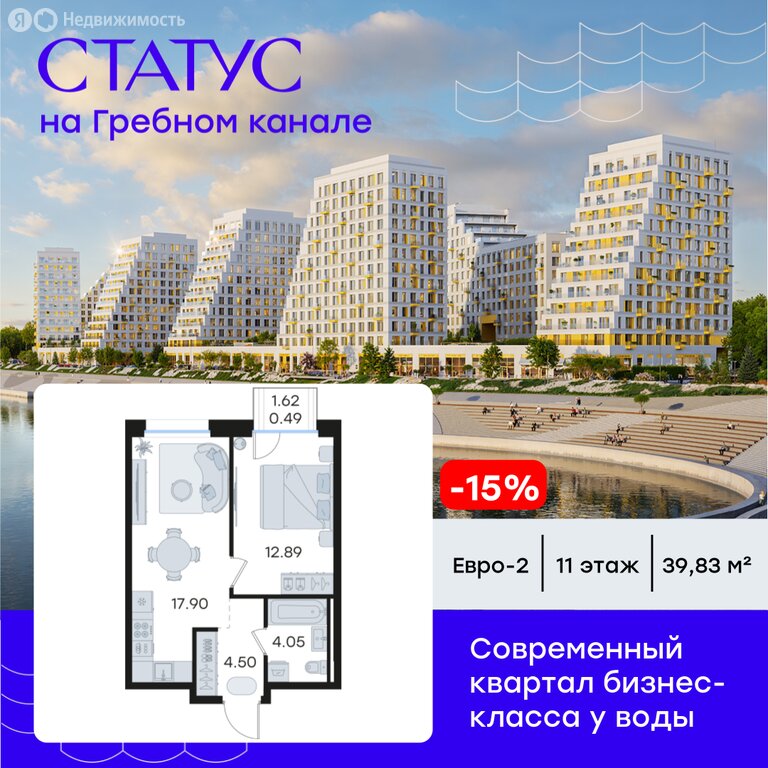 Варианты планировок ЖК «Статус на Гребном канале» - планировка 7