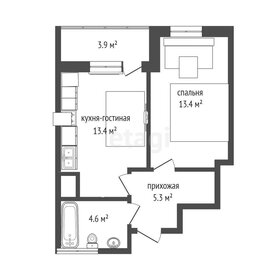 Квартира 40,6 м², 1-комнатная - изображение 1