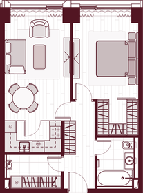 Квартира 56,4 м², 2-комнатная - изображение 1