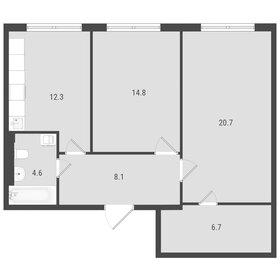 Квартира 66,9 м², 2-комнатная - изображение 1