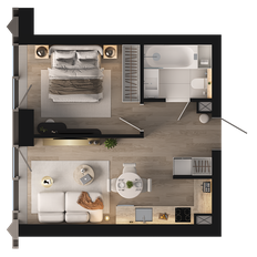 Квартира 36,4 м², 1-комнатная - изображение 2