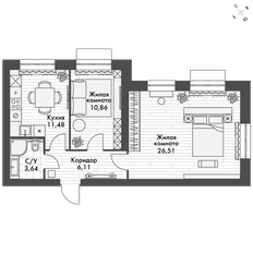 Квартира 58,6 м², 2-комнатная - изображение 3