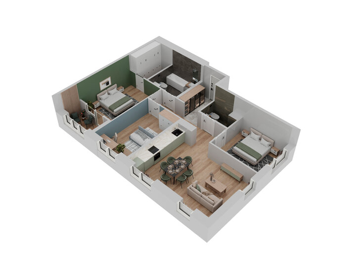 167,4 м², 5-комнатная квартира 22 995 000 ₽ - изображение 123