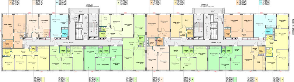 Квартира 61,3 м², 2-комнатная - изображение 2