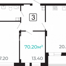 Квартира 68,5 м², 3-комнатная - изображение 5