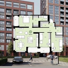 Квартира 115 м², 3-комнатная - изображение 1