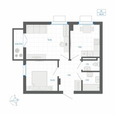 Квартира 48,5 м², 2-комнатная - изображение 2