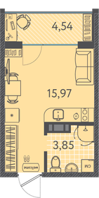 Квартира 21,6 м², студия - изображение 1