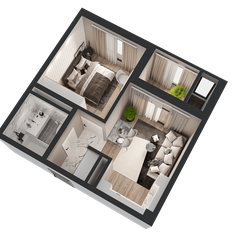 Квартира 35,3 м², 1-комнатная - изображение 3