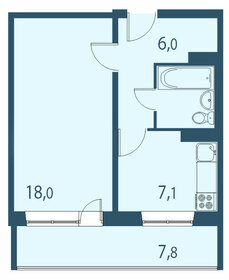 Квартира 38,6 м², 1-комнатная - изображение 1