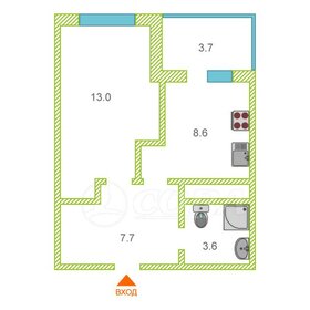 Квартира 32,9 м², 1-комнатная - изображение 1