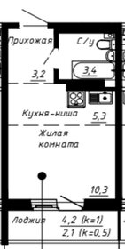 Квартира 27 м², студия - изображение 1