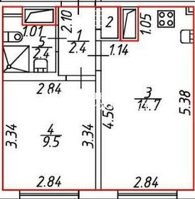 Квартира 29,5 м², 1-комнатная - изображение 1