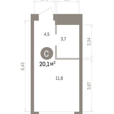 Квартира 20,1 м², студия - изображение 2