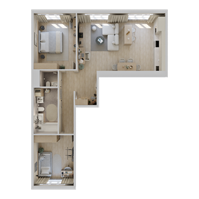 Квартира 69,2 м², 2-комнатная - изображение 2