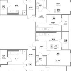Квартира 35,6 м², 1-комнатная - изображение 2