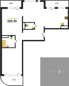 Квартира 103,4 м², 3-комнатная - изображение 1