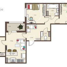 Квартира 68,3 м², 3-комнатная - изображение 2