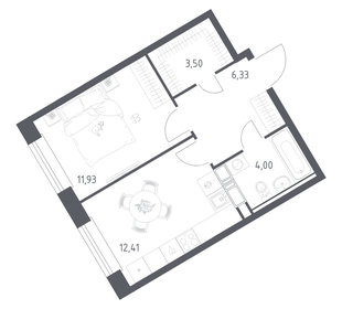 Квартира 38,2 м², 1-комнатная - изображение 1