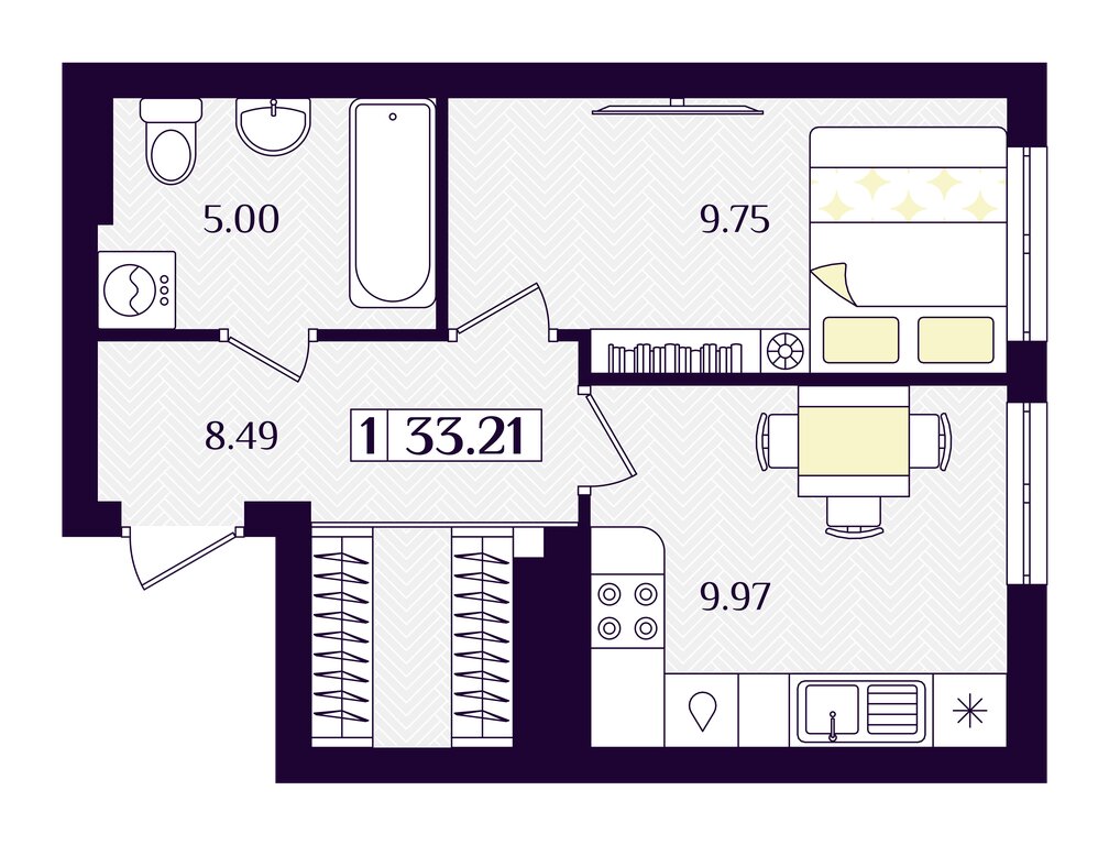 Варианты планировок ЖК «Астерия» - планировка 5