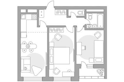 Квартира 58,3 м², 3-комнатная - изображение 1