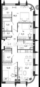 Квартира 98 м², 3-комнатная - изображение 1