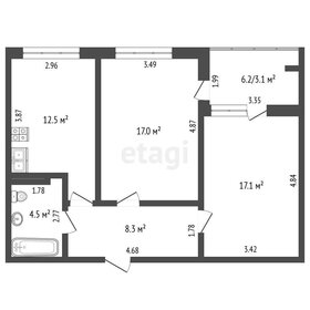 Квартира 65,6 м², 2-комнатная - изображение 1