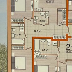 Квартира 62,7 м², 2-комнатная - изображение 2