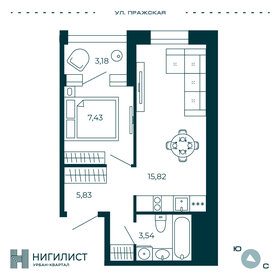 Квартира 34,2 м², 1-комнатная - изображение 1