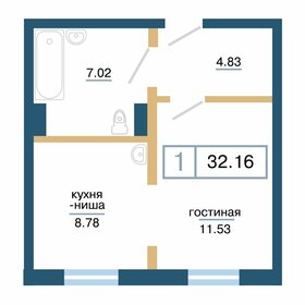 Квартира 32,2 м², 1-комнатная - изображение 1