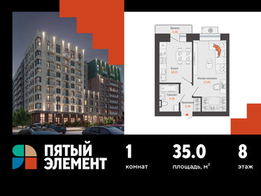 Квартира 35 м², 1-комнатная - изображение 1