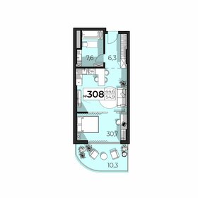 Квартира 54,9 м², 2-комнатные - изображение 1