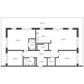 Квартира 156,5 м², 3-комнатная - изображение 1