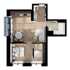 Квартира 47,4 м², 1-комнатная - изображение 4