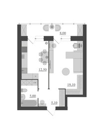 Квартира 49,7 м², 1-комнатная - изображение 1