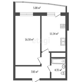 Квартира 46 м², 1-комнатная - изображение 1