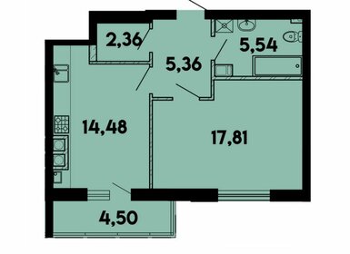 Квартира 50,1 м², 1-комнатная - изображение 1