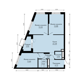 Квартира 76,4 м², 3-комнатная - изображение 1