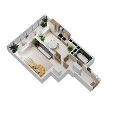 Квартира 50,5 м², 1-комнатная - изображение 2