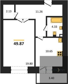 Квартира 50,2 м², 1-комнатная - изображение 1