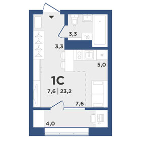 Квартира 23,2 м², 1-комнатная - изображение 1