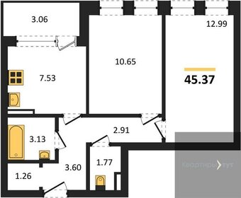 Квартира 45,4 м², 2-комнатная - изображение 1