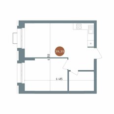 Квартира 39,4 м², 2-комнатная - изображение 2