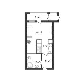 Квартира 27,2 м², студия - изображение 1