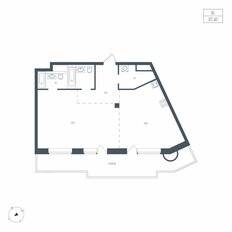 Квартира 87,5 м², 1-комнатная - изображение 3