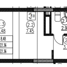 Квартира 22,4 м², студия - изображение 5
